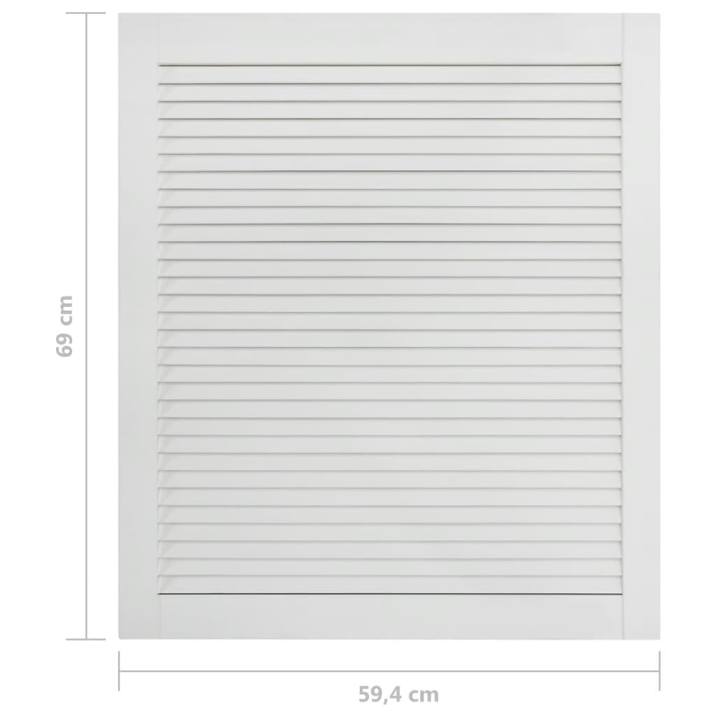 Porta persiana in legno massello di pino 69 x 59,4 cm bianco 02_0003886