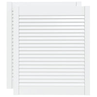 Ante a Lamelle Bianche 2 pz Bianche 69x59,4 cm Legno di Pino 151167