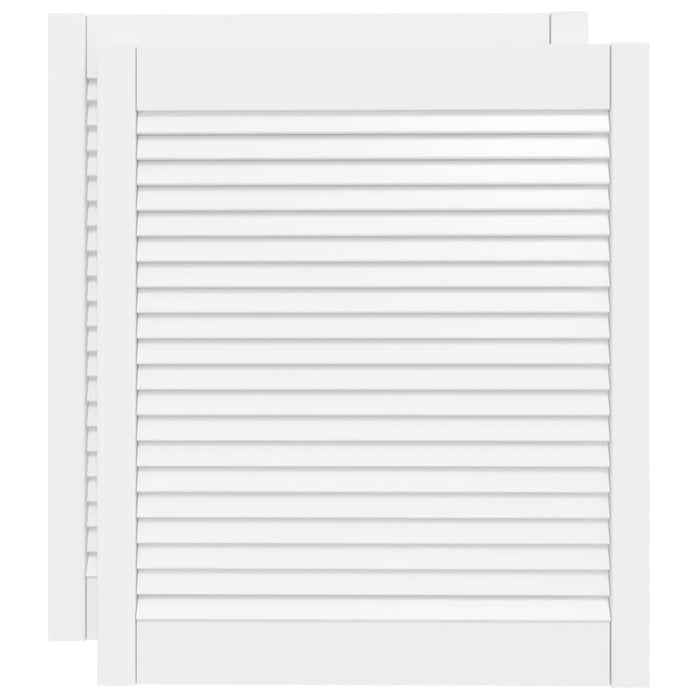 Ante a Lamelle Bianche 2 pz Bianche 69x59,4 cm Legno di Pino 151167