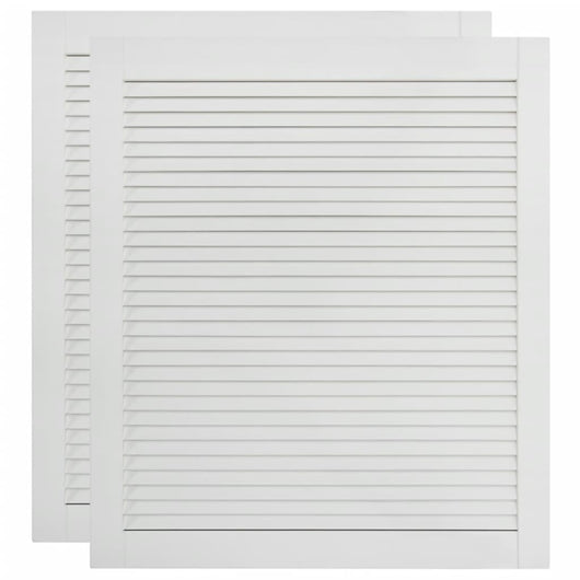 Ante a persiana 2 pezzi in legno di pino massiccio bianco 69x59,4 cm 02_0003910