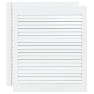 Ante a Lamelle 2 pz in Legno Massello di Pino Bianche 69x59,4cm cod mxl 56452