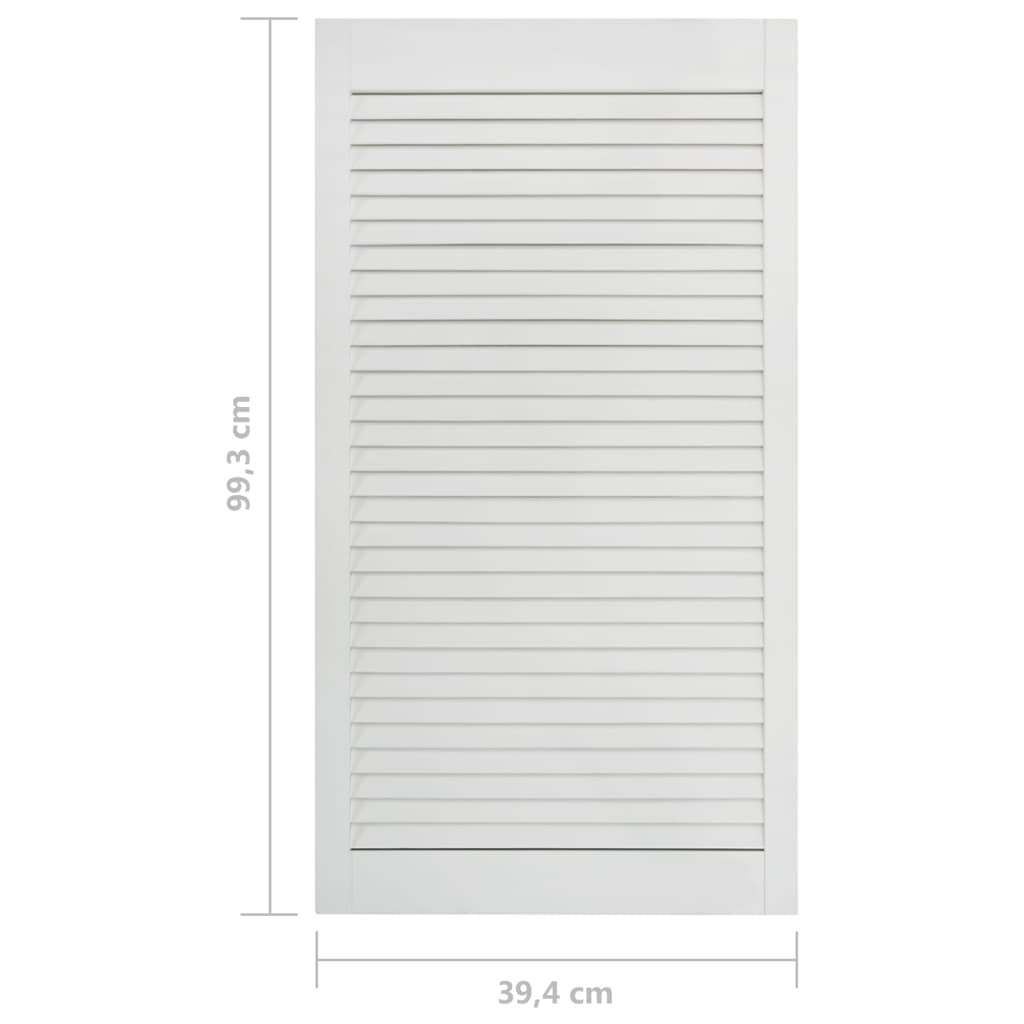 Porta a persiana 99,3 x 39,4 cm legno massello di pino bianco 02_0003887