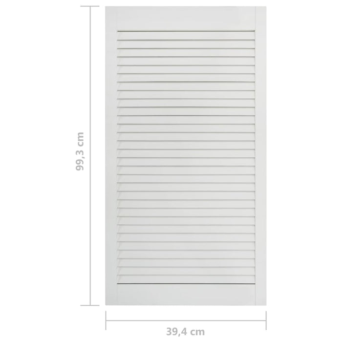 Porta a persiana 99,3 x 39,4 cm legno massello di pino bianco 02_0003887