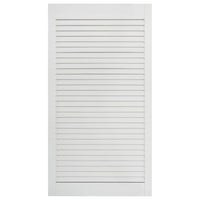 Set di 2 ante con persiana, ante dell'armadio, ante degli scaffali, rivestimento per armadio, guardaroba, guardaroba, bianco, 99,3 x 15,5 cm, in legno massello di pino 02_0003911