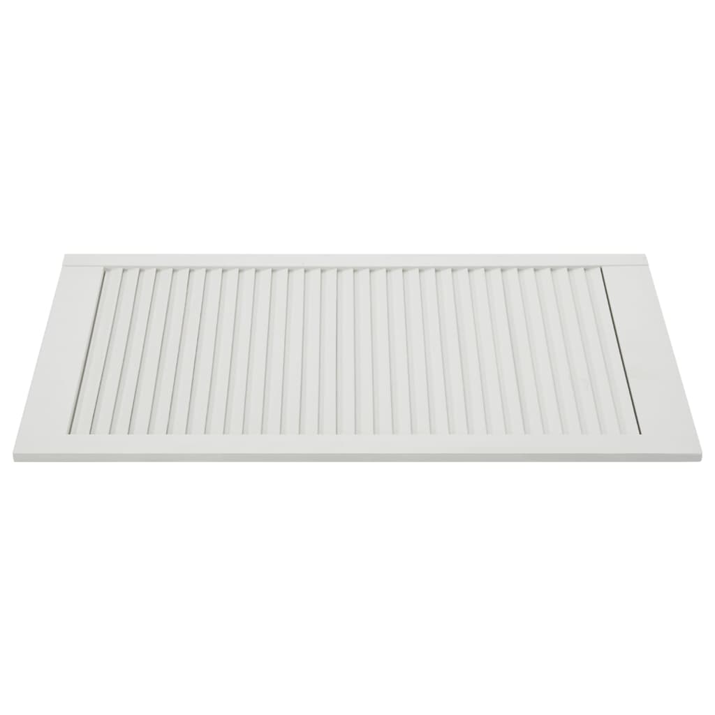 Set di 2 ante con persiana, ante dell'armadio, ante degli scaffali, rivestimento per armadio, guardaroba, guardaroba, bianco, 99,3 x 15,5 cm, in legno massello di pino 02_0003911