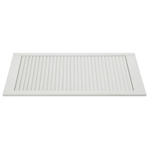 Set di 2 ante con persiana, ante dell'armadio, ante degli scaffali, rivestimento per armadio, guardaroba, guardaroba, bianco, 99,3 x 15,5 cm, in legno massello di pino 02_0003911