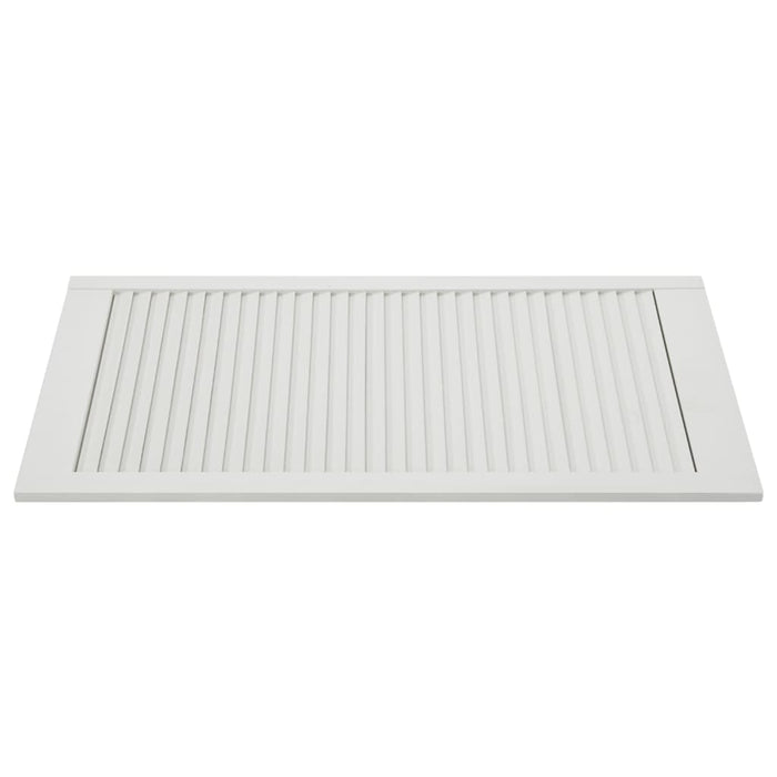 Set di 2 ante con persiana, ante dell'armadio, ante degli scaffali, rivestimento per armadio, guardaroba, guardaroba, bianco, 99,3 x 15,5 cm, in legno massello di pino 02_0003911