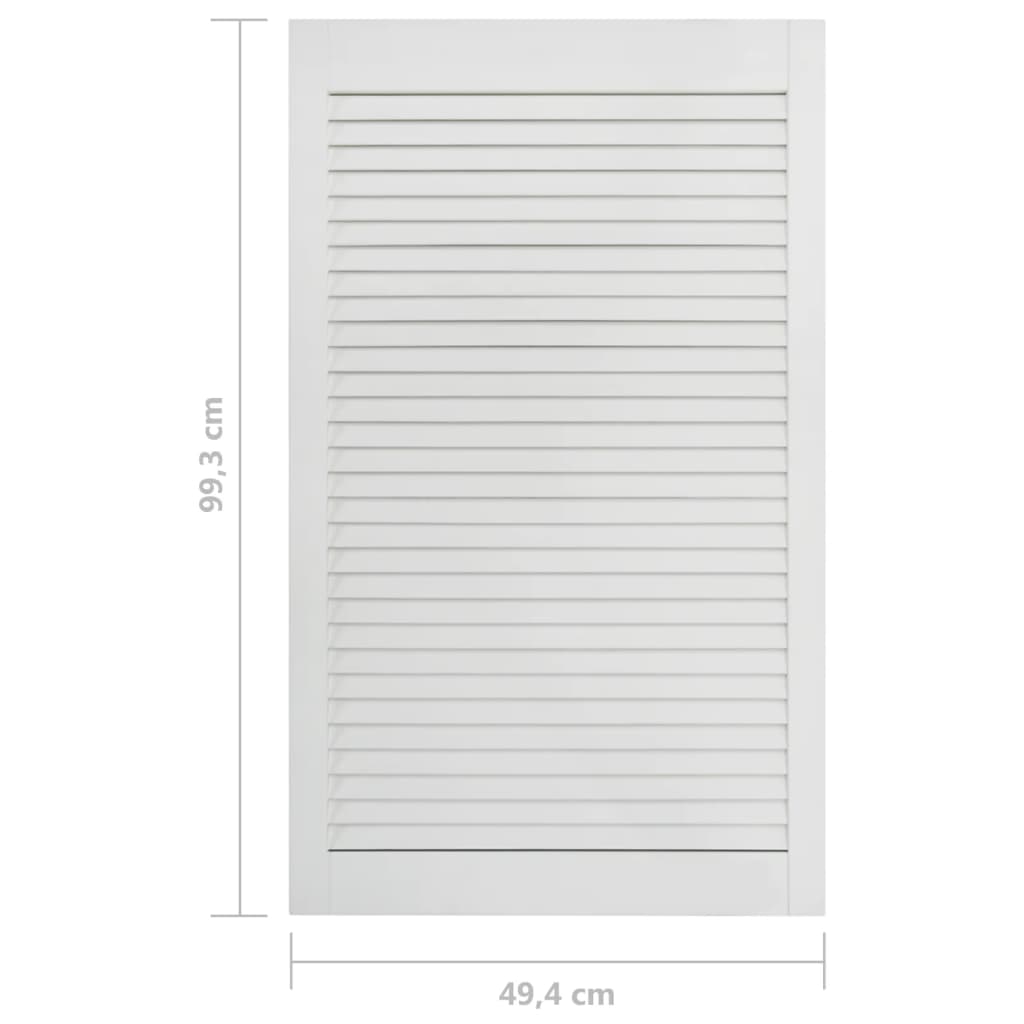 Porta a persiana 99,3 x 49,4 cm legno massello di pino bianco 02_0003888