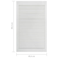Porta a persiana 99,3 x 49,4 cm legno massello di pino bianco 02_0003888