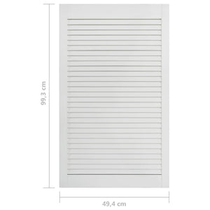 Porta a persiana 99,3 x 49,4 cm legno massello di pino bianco 02_0003888