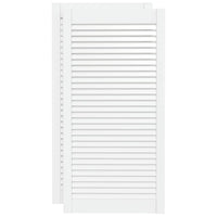 Ante a Lamelle 2 pz Bianche 99,3x49,4 cm in Legno di Pino 151173