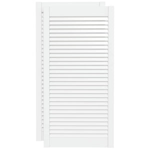 Ante a Lamelle 2 pz Bianche 99,3x49,4 cm in Legno di Pino 151173