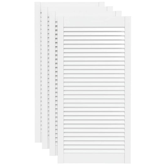 Ante a Lamelle 4 pz Bianche 99,3x49,4 cm in Legno di Pino 151174