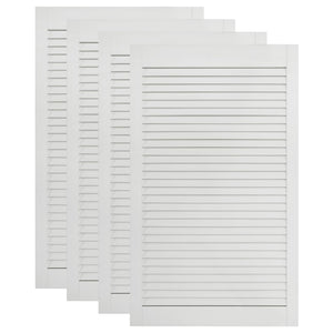 Ante a persiana 4 pezzi in legno massello di pino bianco 99,3 x 49,4 cm 02_0003936