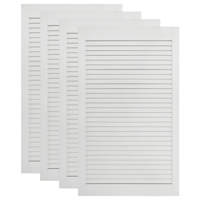 Ante a persiana 4 pezzi in legno massello di pino bianco 99,3 x 49,4 cm 02_0003936