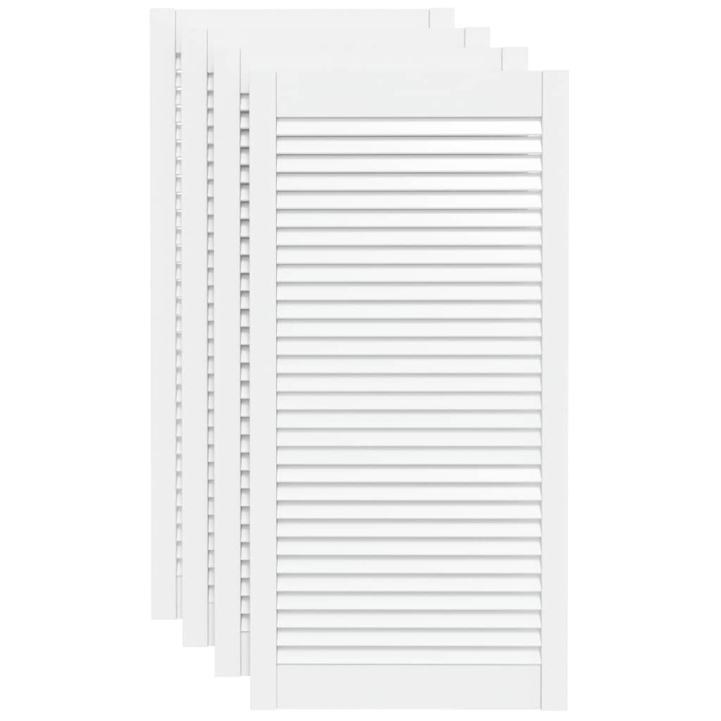 Ante a Lamelle 4 pz Legno Massello di Pino Bianche 99,3x49,4 cm cod mxl 65537