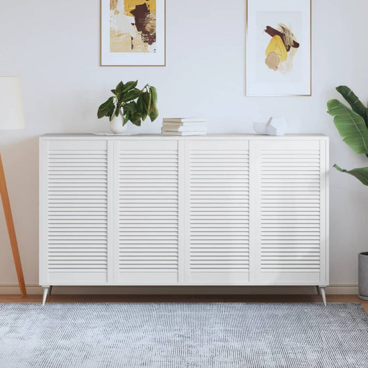 Ante a Lamelle 4 pz Bianche 99,3x49,4 cm in Legno di Pino 151174