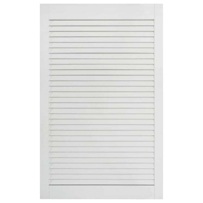 Porta persiana in legno massello di pino Porta dell'armadio Mensola Copertura per porta per armadio Guardaroba Guardaroba Schermo Bianco 99,3 x 23,4 pollici 02_0003889