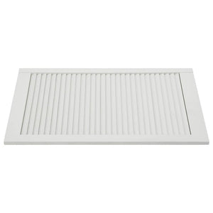 Porta persiana in legno massello di pino Porta dell'armadio Mensola Copertura per porta per armadio Guardaroba Guardaroba Schermo Bianco 99,3 x 23,4 pollici 02_0003889