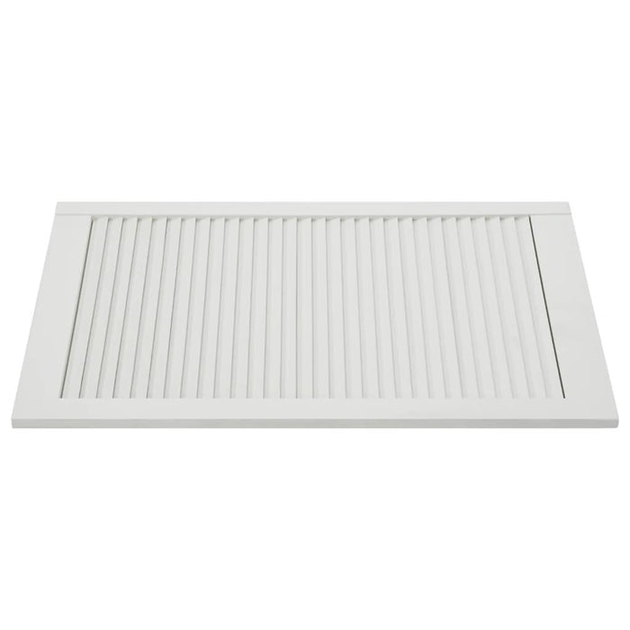 Porta persiana in legno massello di pino Porta dell'armadio Mensola Copertura per porta per armadio Guardaroba Guardaroba Schermo Bianco 99,3 x 23,4 pollici 02_0003889