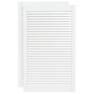 Ante a Lamelle 2 pz Legno Massello di Pino Bianche 99,3x59,4 cm cod mxl 67202