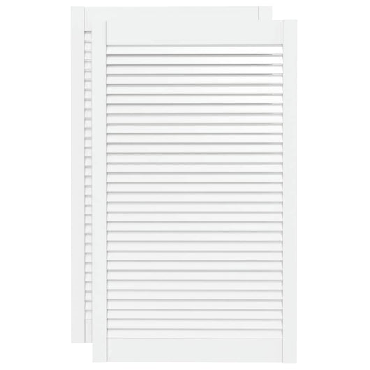 Ante a Lamelle Bianche 2 pz Bianche 99,3x59,4 cm Legno di Pino 151176