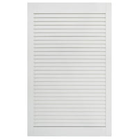 Set di 2 ante con persiana, ante dell'armadio, ante degli scaffali, rivestimento per armadio, guardaroba, guardaroba, bianco, 99 x 60 cm, in legno massello di pino 02_0003913