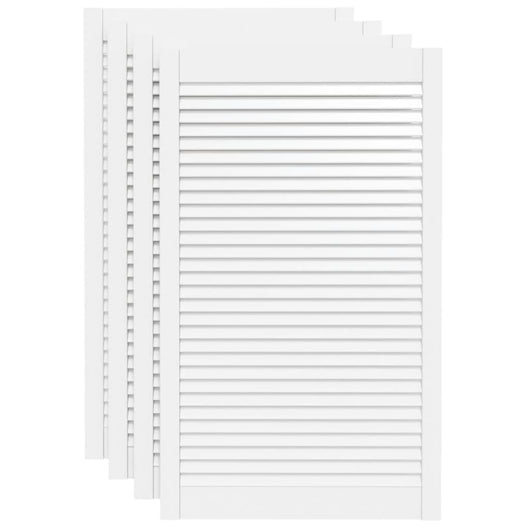 Ante a Lamelle Bianche 4 pz Bianche 99,3x59,4 cm Legno di Pino 151177