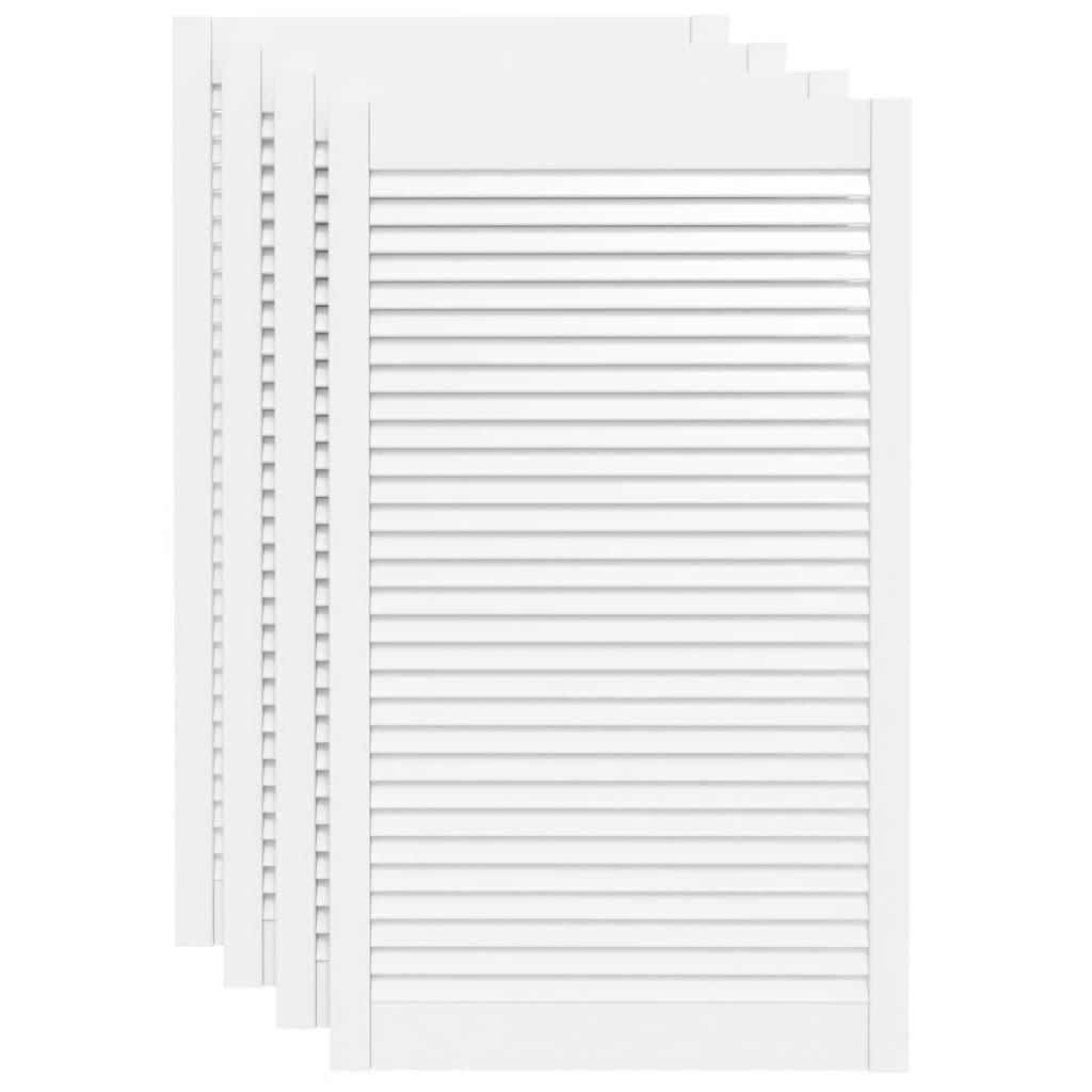 Ante a Lamelle 4 pz Legno Massello di Pino Bianche 99,3x59,4 cm cod mxl 73639