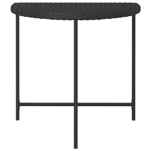 Tavolo da Giardino Nero 80x50x75 cm in Polyrattan 316654