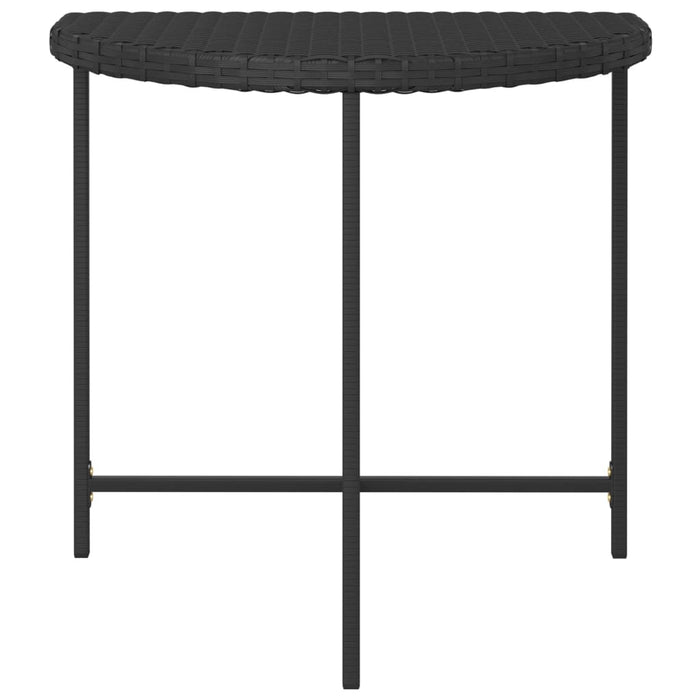 Tavolo da Giardino Nero 80x50x75 cm in Polyrattan 316654