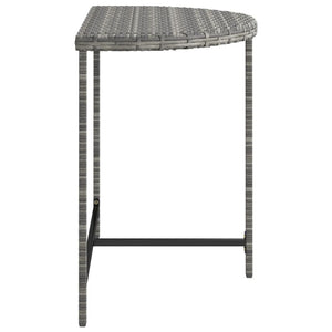 Tavolo da Giardino Grigio 80x50x75 cm in Polyrattan 316655