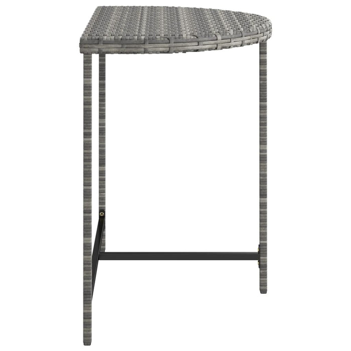Tavolo da Giardino Grigio 80x50x75 cm in Polyrattan 316655