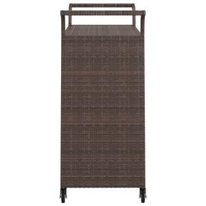 Carrello da Bar con Cassetto Marrone 100x45x97 cm in Polyrattan cod mxl 58963
