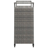 Carrello da Bar con Cassetto Grigio 100x45x97 cm in Polyrattan 316664
