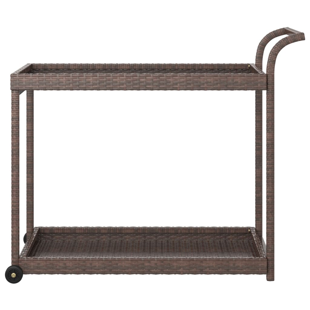 Carrello da Bar Marrone 100x45x83 cm in Polyrattan cod mxl 65656