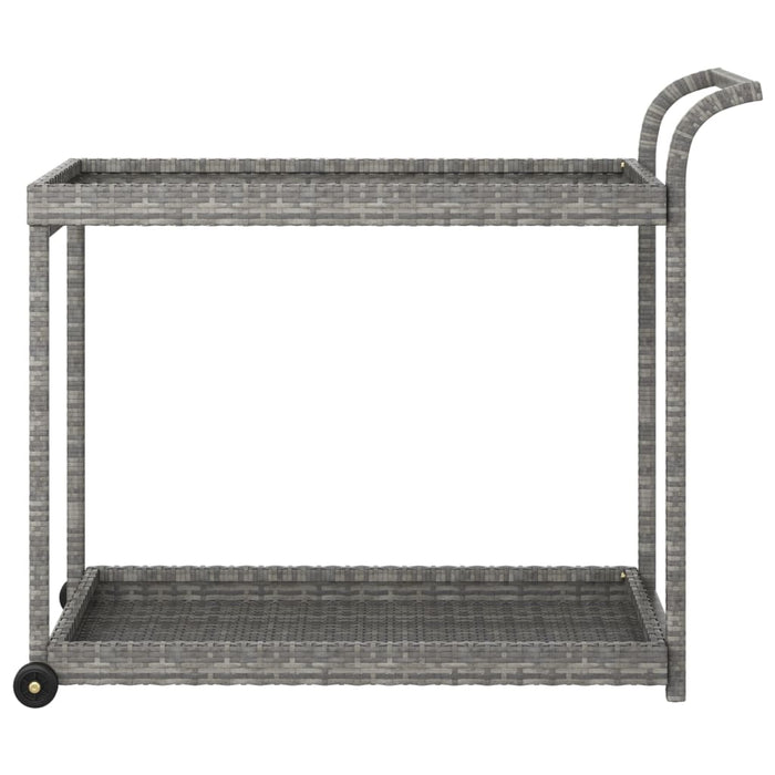 Carrello da Bar Grigio 100x45x83 cm in Polyrattan 316667