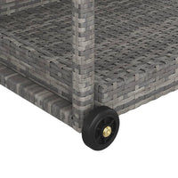 Carrello da Bar Grigio 100x45x83 cm in Polyrattan 316667