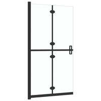 Parete per Doccia Walk-in Pieghevole in Vetro ESG 90x190 cm 151182