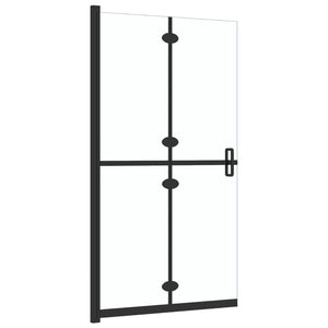 Parete per Doccia Walk-in Pieghevole in Vetro ESG 90x190 cm 151182