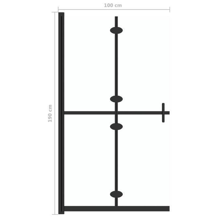 Parete per Doccia Walk-in Pieghevole in Vetro ESG 100x190 cm cod mxl 45251
