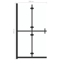 Parete per Doccia Walk-in Pieghevole in Vetro ESG 100x190 cm 151183