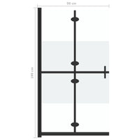 Parete per Doccia Walk-in Pieghevole in Vetro ESG 90x190 cm cod mxl 47917