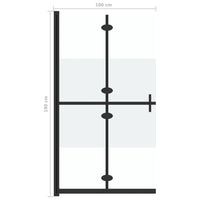 Parete per Doccia Walk-in Pieghevole in Vetro ESG 100x190 cm cod mxl 42931