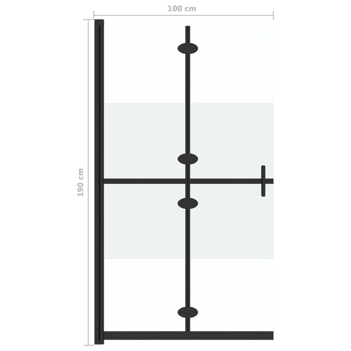 Parete per Doccia Walk-in Pieghevole in Vetro ESG 100x190 cm cod mxl 42931