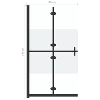 Parete per Doccia Walk-in Pieghevole in Vetro ESG 110x190 cm 151190