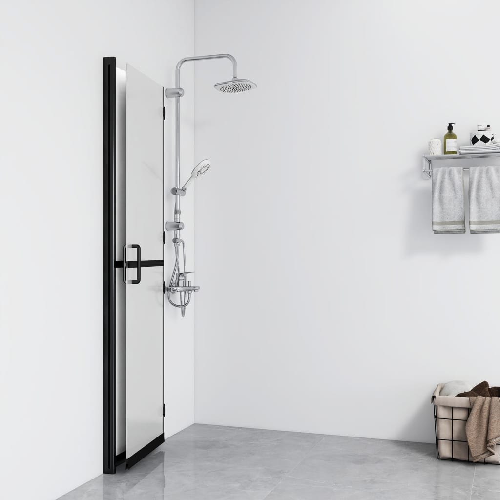 Parete per Doccia Walk-in Pieghevole in Vetro ESG 70x190 cm 151192