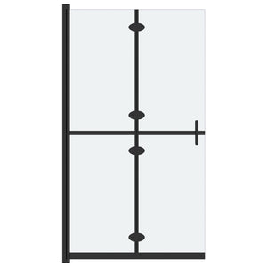 Parete per Doccia Walk-in Pieghevole in Vetro ESG 80x190 cm 151193