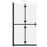 Parete per Doccia Walk-in Pieghevole in Vetro ESG 80x190 cm 151193