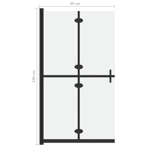 Parete per Doccia Walk-in Pieghevole in Vetro ESG 80x190 cm 151193